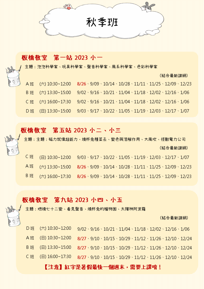 2023板橋秋季班